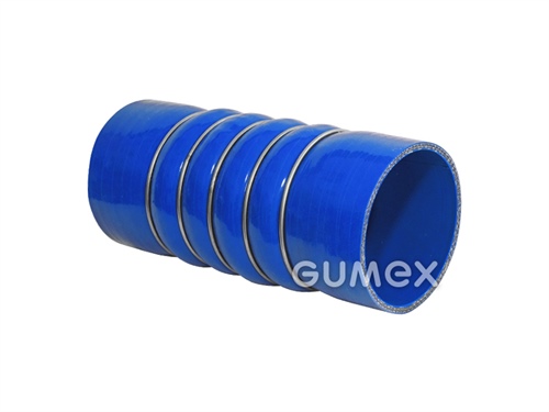 RADIASIL N, 50/54,5mm, length 200mm, 4 humps, 5 rings, Silikon, PES, -50°C/+175°C, blau, 